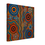 Aboriginal Dreaming Circles Wall Art Print - Canvas - 40x40 cm / 16x16″ - 