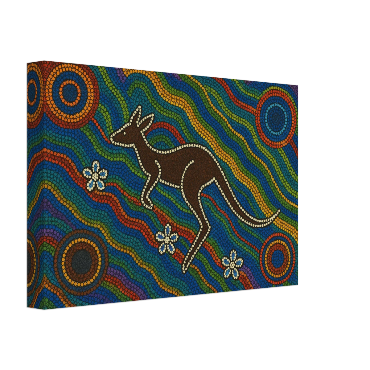 Aboriginal Kangaroo Dreaming Wall Art Print - Canvas - 20x30 cm / 8x12″ - 