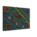 Aboriginal Kangaroo Dreaming Wall Art Print - Canvas - 20x30 cm / 8x12″ - 