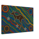 Aboriginal Kangaroo Dreaming Wall Art Print - Canvas - 50x75 cm / 20x30″ - 