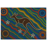 Aboriginal Kangaroo Dreaming Wall Art Print - Fine Art Poster - 70x100 cm / 28x40″ - 