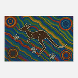Aboriginal Kangaroo Dreaming Wall Art Print - Aluminum Print - 50x75 cm / 20x30″ - 