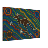 Aboriginal Kangaroo Dreaming Wall Art Print - Canvas - 30x45 cm / 12x18″ - 