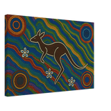 Aboriginal Kangaroo Dreaming Wall Art Print - Canvas - 40x60 cm / 16x24″ - 