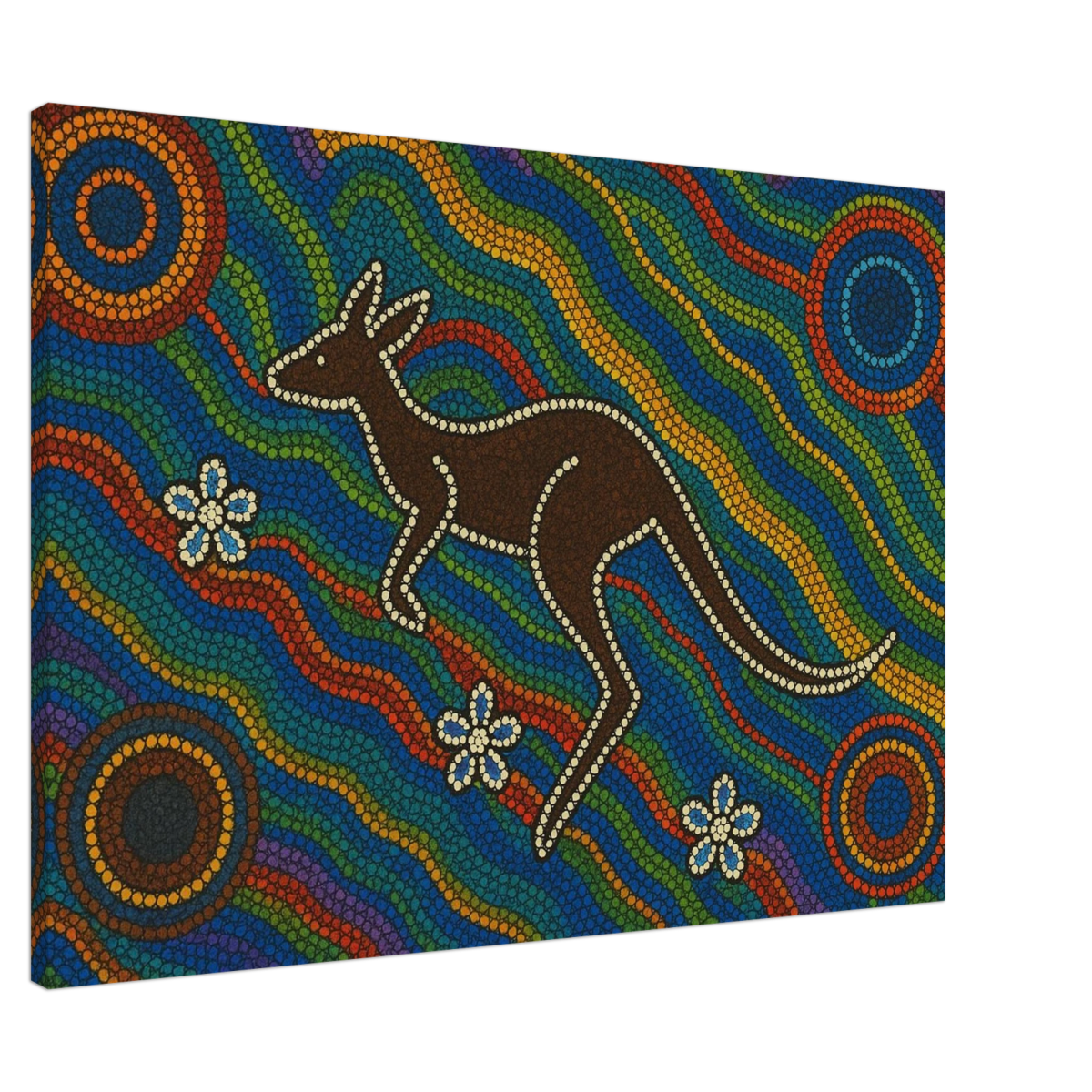 Aboriginal Kangaroo Dreaming Wall Art Print - Canvas - 70x100 cm / 28x40″ - 