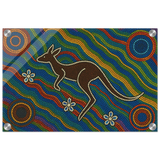 Aboriginal Kangaroo Dreaming Wall Art Print - Acrylic Print - 30x45 cm / 12x18″ - 
