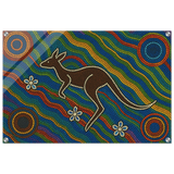Aboriginal Kangaroo Dreaming Wall Art Print - Acrylic Print - 50x75 cm / 20x30″ - 