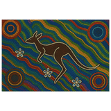 Aboriginal Kangaroo Dreaming Wall Art Print - Wood Prints - 60x90 cm / 24x36″ - 