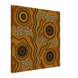 Aboriginal Ochre Earth Tones Wall Art Print - Canvas - 50x50 cm / 20x20″ - 