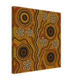 Aboriginal Ochre Earth Tones Wall Art Print - Canvas - 40x40 cm / 16x16″ - 
