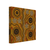 Aboriginal Ochre Earth Tones Wall Art Print - Canvas - 20x20 cm / 8x8″ - 