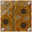 Aboriginal Ochre Earth Tones Wall Art Print - Acrylic Print - 20x20 cm / 8x8″ - 
