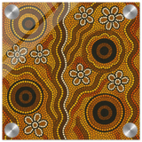Aboriginal Ochre Earth Tones Wall Art Print - Acrylic Print - 20x20 cm / 8x8″ - 