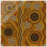 Aboriginal Ochre Earth Tones Wall Art Print - Acrylic Print - 50x50 cm / 20x20″ - 