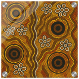 Aboriginal Ochre Earth Tones Wall Art Print - Acrylic Print - 30x30 cm / 12x12″ - 