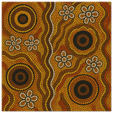 Aboriginal Ochre Earth Tones Wall Art Print - Wood Prints - 30x30 cm / 12x12″ - 