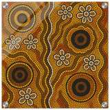 Aboriginal Ochre Earth Tones Wall Art Print - Acrylic Print - 40x40 cm / 16x16″ - 