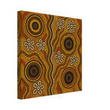 Aboriginal Ochre Earth Tones Wall Art Print - Canvas - 30x30 cm / 12x12″ - 