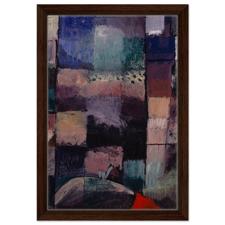 About a motif from Hammamet (1914) by Paul Klee | Vintage wall art print - Framed Canvas - 30x45 cm / 12x18″ - Dark wood frame