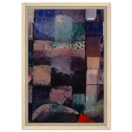 About a motif from Hammamet (1914) by Paul Klee | Vintage wall art print - Framed Canvas - 30x45 cm / 12x18″ - Wood frame