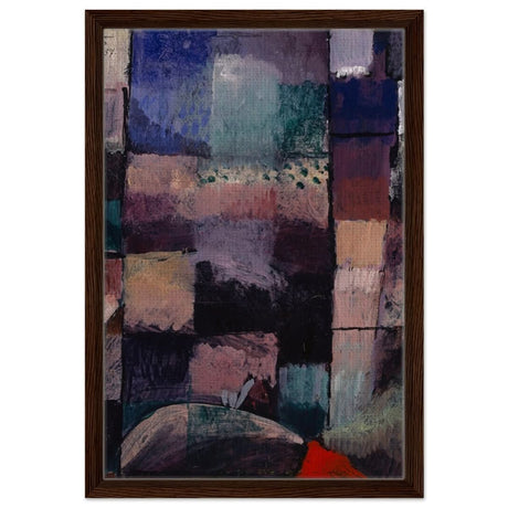 About a motif from Hammamet (1914) by Paul Klee | Vintage wall art print - Framed Canvas - 40x60 cm / 16x24″ - Dark wood frame