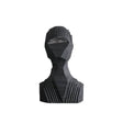 Abstract Black Geometric Bust Sculpture – Modern Minimalist Resin Statue for Contemporary Home & Office Décor - Black - 