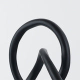 Abstract Black Resin Knot Sculpture – Modern Geometric Art Ornament - Accent Size (Small) - 