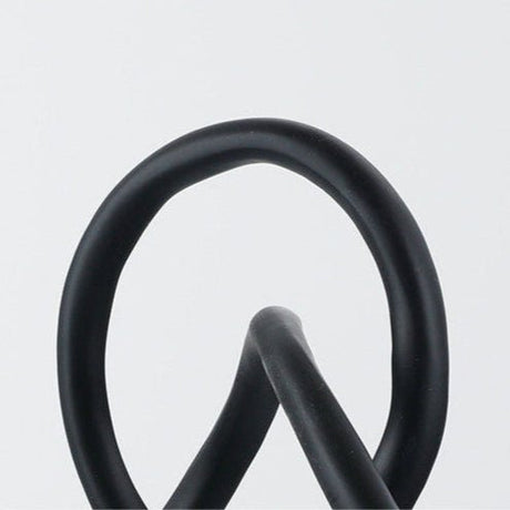 Abstract Black Resin Knot Sculpture – Modern Geometric Art Ornament - Accent Size (Small) - 
