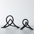 Abstract Black Resin Knot Sculpture – Modern Geometric Art Ornament - Accent Size (Small) - 