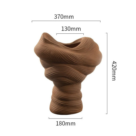 Abstract Ceramic Vase – Modern Minimalist Handmade Décor - 42.5wool bottles - 