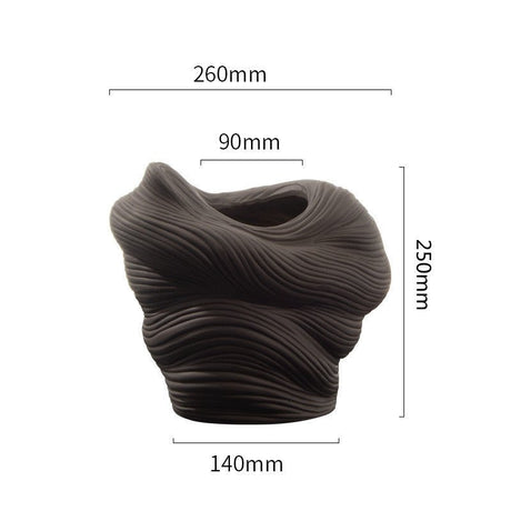 Abstract Ceramic Vase – Modern Minimalist Handmade Décor - 25wool bottles - 