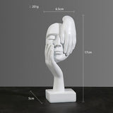 Abstract Character Mask Sculpture | Contemporary Resin Art | 3 Colours - White indulgence - 