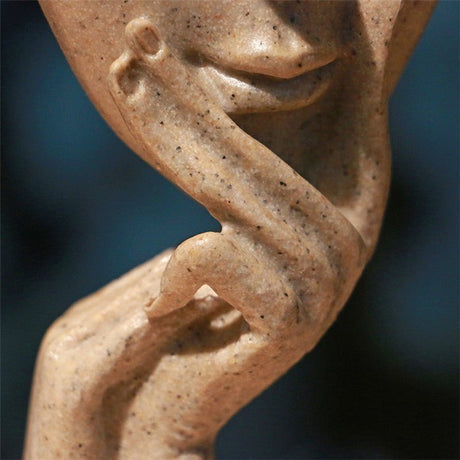 Abstract Character Mask Sculpture | Contemporary Resin Art - BS035 - White 001 - 
