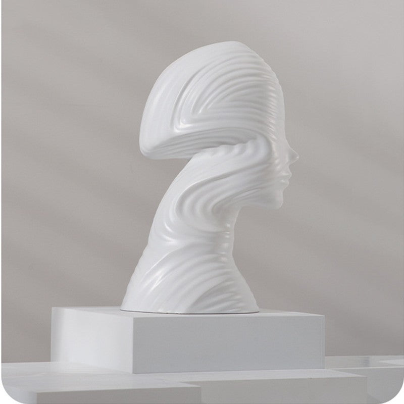 Abstract Character Sculpture Crafts Creativity Modern Simple Decoration Ornaments - Grey - 