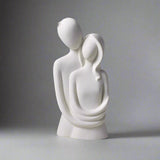 Abstract Couple Statue of Love – Modern Nordic Resin Sculpture for Living Room Decoration & Romantic Home Décor - Green - Small - 
