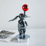 Abstract Elephant Resin Sculpture – Modern Minimalist Ornament - Dumbo - 