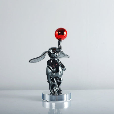 Abstract Elephant Resin Sculpture – Modern Minimalist Ornament - Dumbo - 