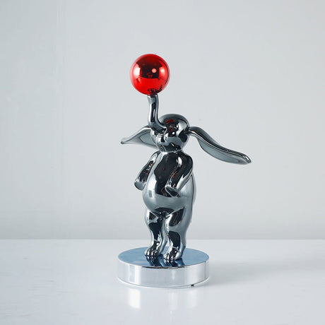 Abstract Elephant Resin Sculpture – Modern Minimalist Ornament - Dumbo - 