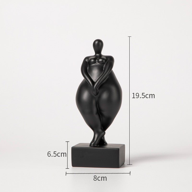 Abstract Female Body Sculpture Set – Modern Minimalist Resin Figurines for Home, Office & Artistic Interior Décor - D - 