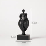 Abstract Female Body Sculpture Set – Modern Minimalist Resin Figurines for Home, Office & Artistic Interior Décor - D - 