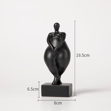 Abstract Female Body Sculpture Set – Modern Minimalist Resin Figurines for Home, Office & Artistic Interior Décor - D - 