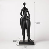 Abstract Female Body Sculpture Set – Modern Minimalist Resin Figurines for Home, Office & Artistic Interior Décor - J - 
