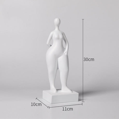 Abstract Female Body Sculpture Set – Modern Minimalist Resin Figurines for Home, Office & Artistic Interior Décor - P - 