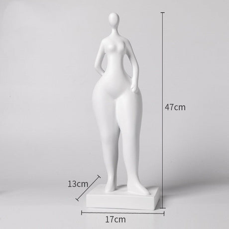 Abstract Female Body Sculpture Set – Modern Minimalist Resin Figurines for Home, Office & Artistic Interior Décor - T - 