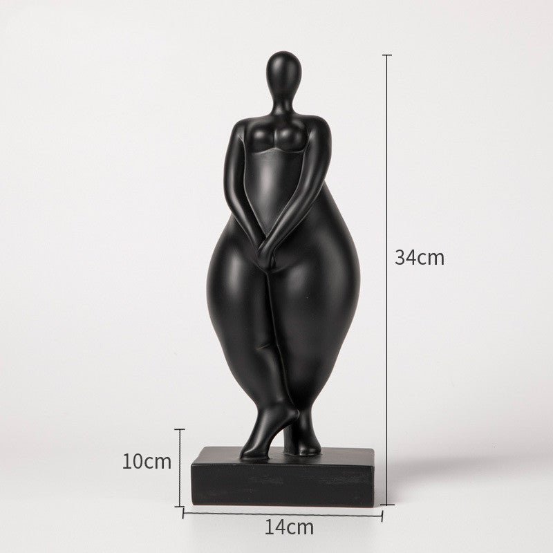 Abstract Female Body Sculpture Set – Modern Minimalist Resin Figurines for Home, Office & Artistic Interior Décor - I - 