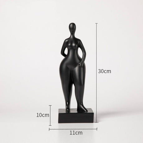 Abstract Female Body Sculpture Set – Modern Minimalist Resin Figurines for Home, Office & Artistic Interior Décor - F - 