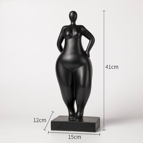 Abstract Female Body Sculpture Set – Modern Minimalist Resin Figurines for Home, Office & Artistic Interior Décor - H - 