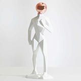 Abstract Futuristic Resin Sculptures – Modern Geometric Figures - Black - 