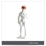 Abstract Futuristic Resin Sculptures – Modern Geometric Figures - White - 