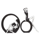 Abstract Girl Sculpture – Modern Resin Art Décor for Living Rooms - Black - 